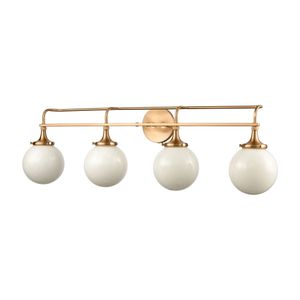 Beverly Hills 38'' Wide 4-Light Vanity Light - Satin Brass 2