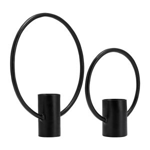 FLORARIDGE SET OF 2 BLACK METAL 19 (IN) 3