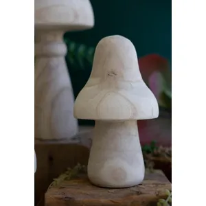 Set of 3 Natural Wood Mushrooms 5