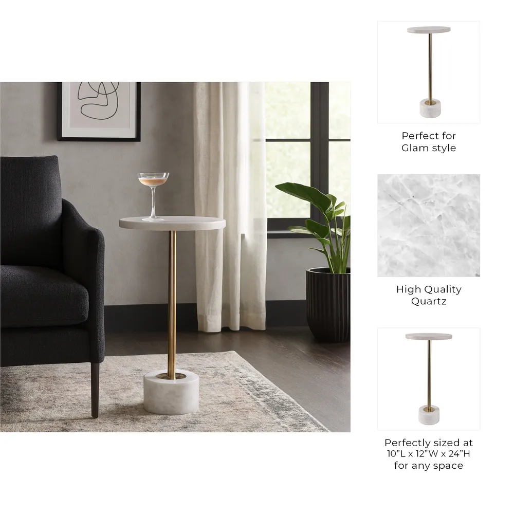 MERCERCLIFF WHITE TABLE 24 (IN)