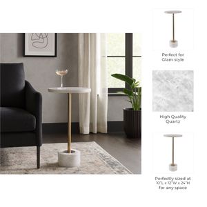 MERCERCLIFF WHITE TABLE 24 (IN) 10