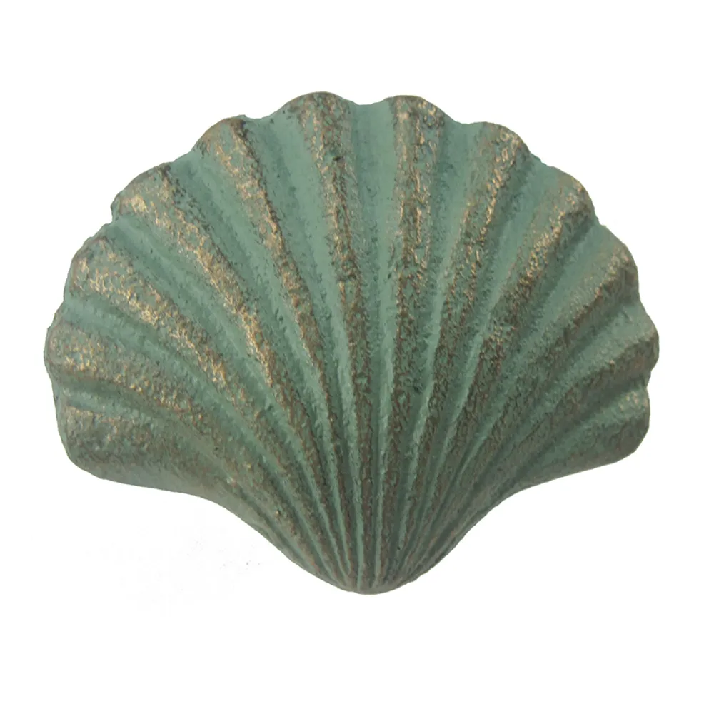 2.625" C/I SCALLOP DRAWER PULL/VERDIGRIS