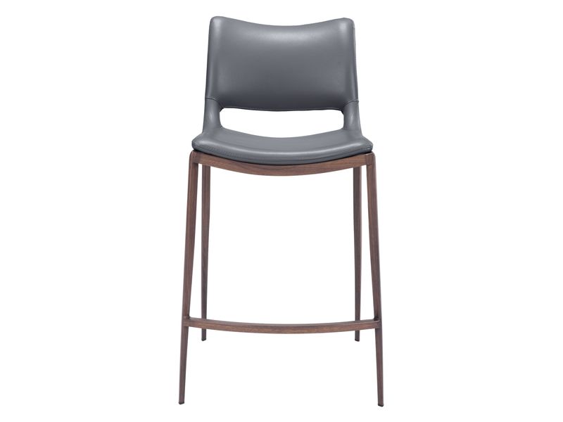 Ace Counter Stool Dark Gray & Walnut 4