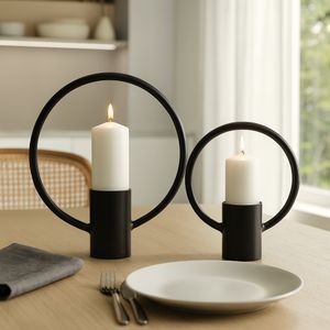 FLORARIDGE SET OF 2 BLACK METAL 19 (IN) 13