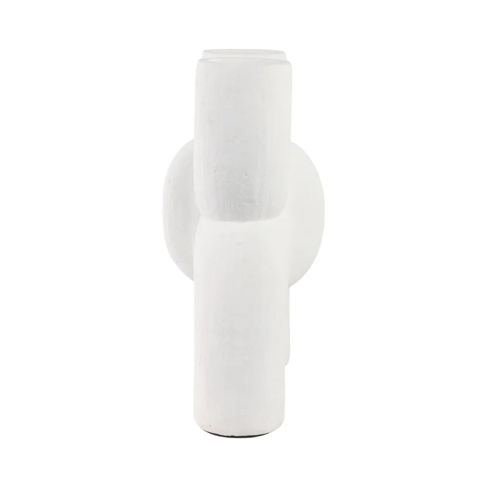 STONEHAM WHITE VASE 15 (IN)