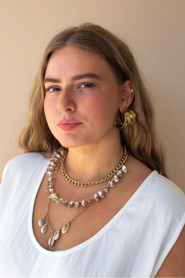 Half-Hoop Ridged Gold-Tone Earrings