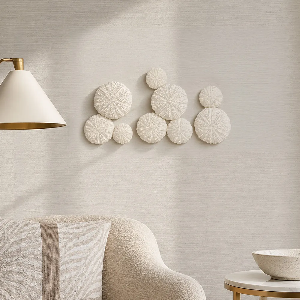 TODDMILL SET OF 3 WHITE WALL SCULPTURES 13 (IN)