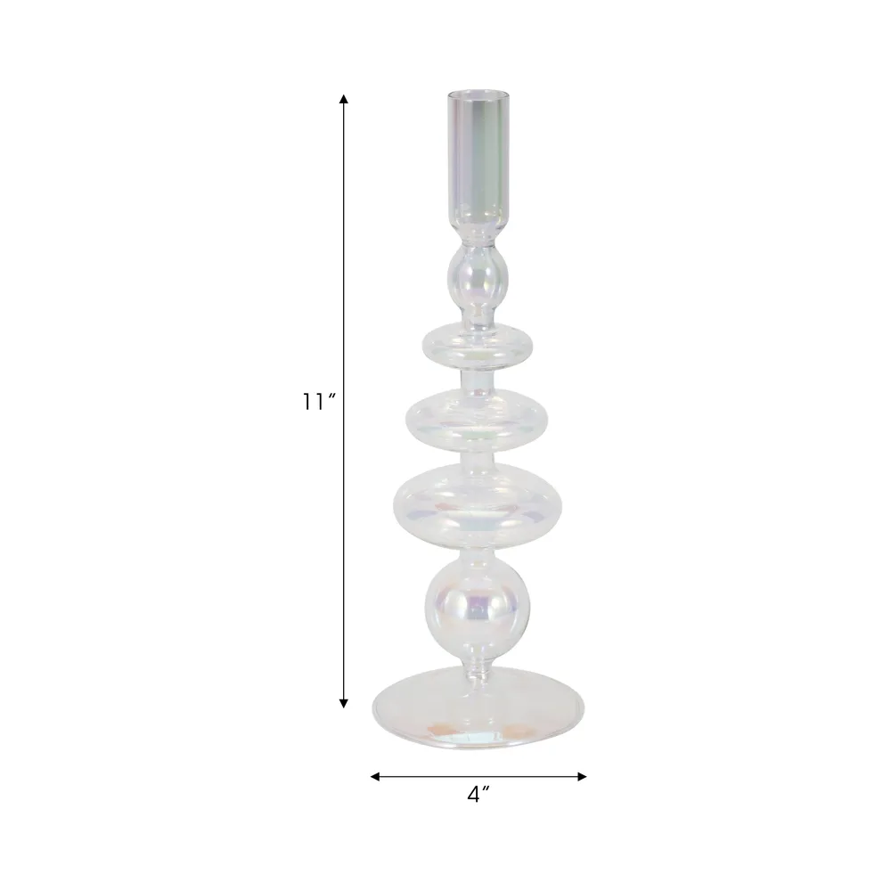 ELLENLAND CLEAR CANDLE HOLDER 11 (IN)