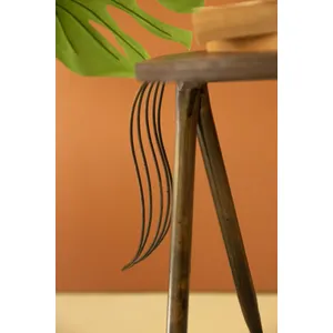 Set of 2 Forged-Iron Horse Accent Tables 4