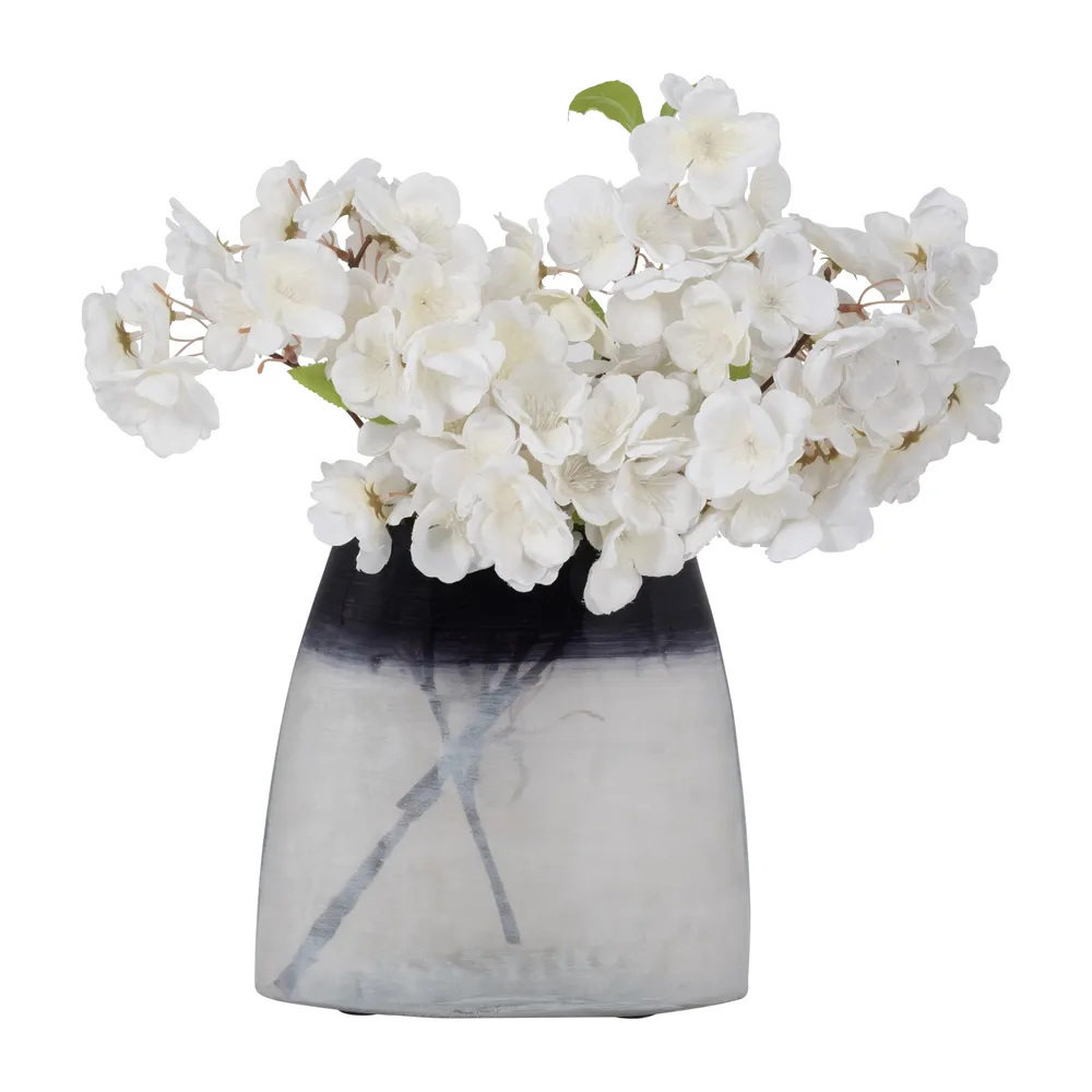 BISHOPFIELD BLUE GLASS VASE 8 (IN)