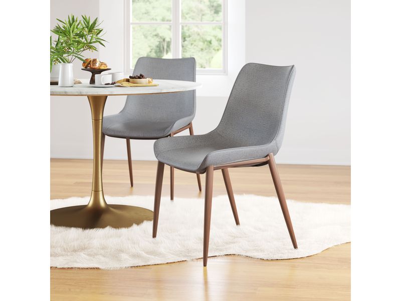 Magnus Dining Chair Slate Gray & Walnut 8