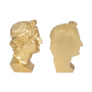 BRAXTONPORT SET OF 2 GOLD BOOKENDS 9 (IN) 6
