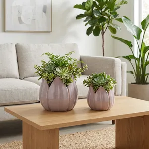 GENTRYWIND SET OF 2 PURPLE PLANTER 7 (IN) 11