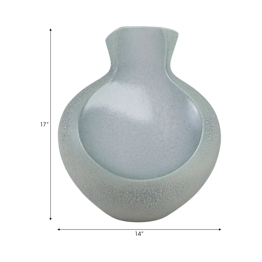 FINNHOLM GREEN VASE 17 (IN)