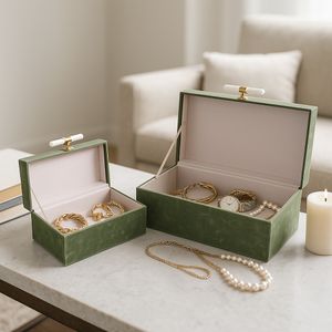 GARANDBEACH SET OF 2 GREEN BOXES 7 (IN) 10