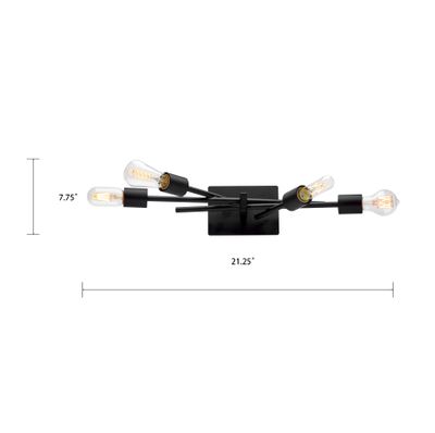 Stick 21.25″ Wide 4-Light Vanity Light - Matte Black