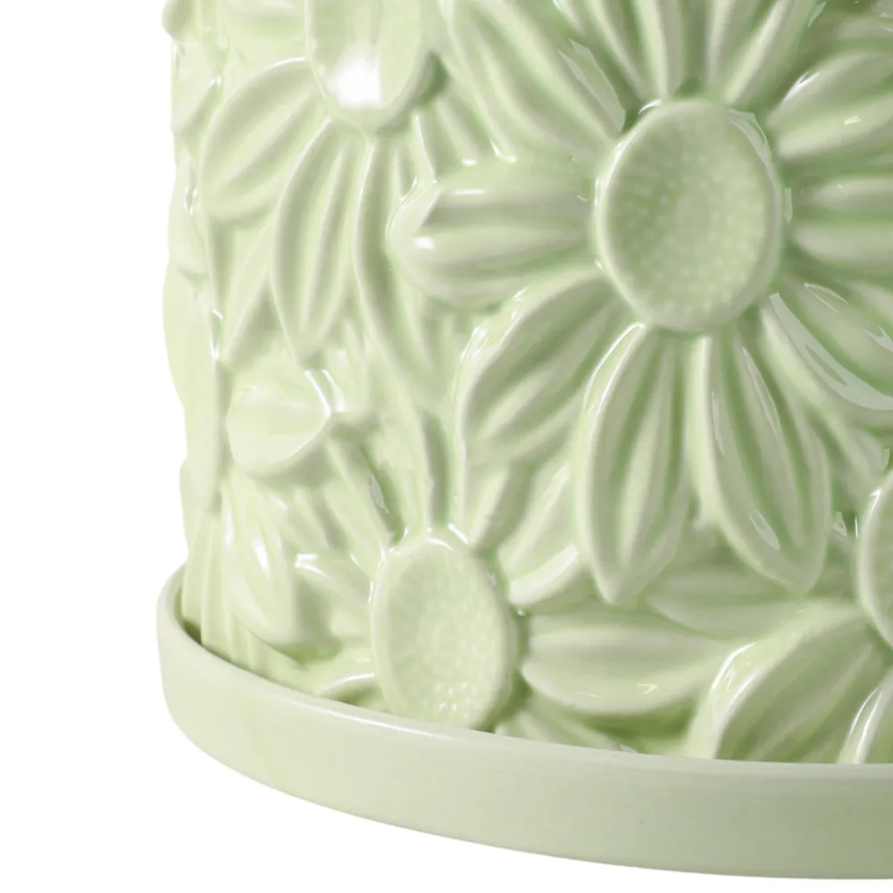 BOWENHAVEN SET OF 2 GREEN PLANTER 7 (IN)