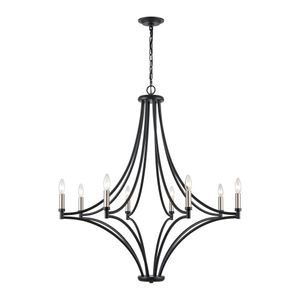Spanish Villa 36'' Wide 8-Light Chandelier - Charcoal 4