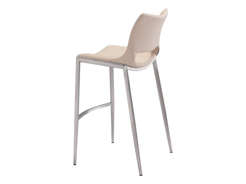 Ace Barstool Light Pink & Silver 6