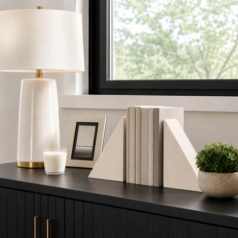 ROSSGATE SET OF 2 IVORY BOOKENDS 8 (IN)