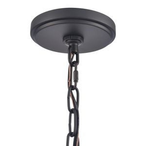 Rydell 24.5'' Wide 5-Light Chandelier - Matte Black and Parchment 5