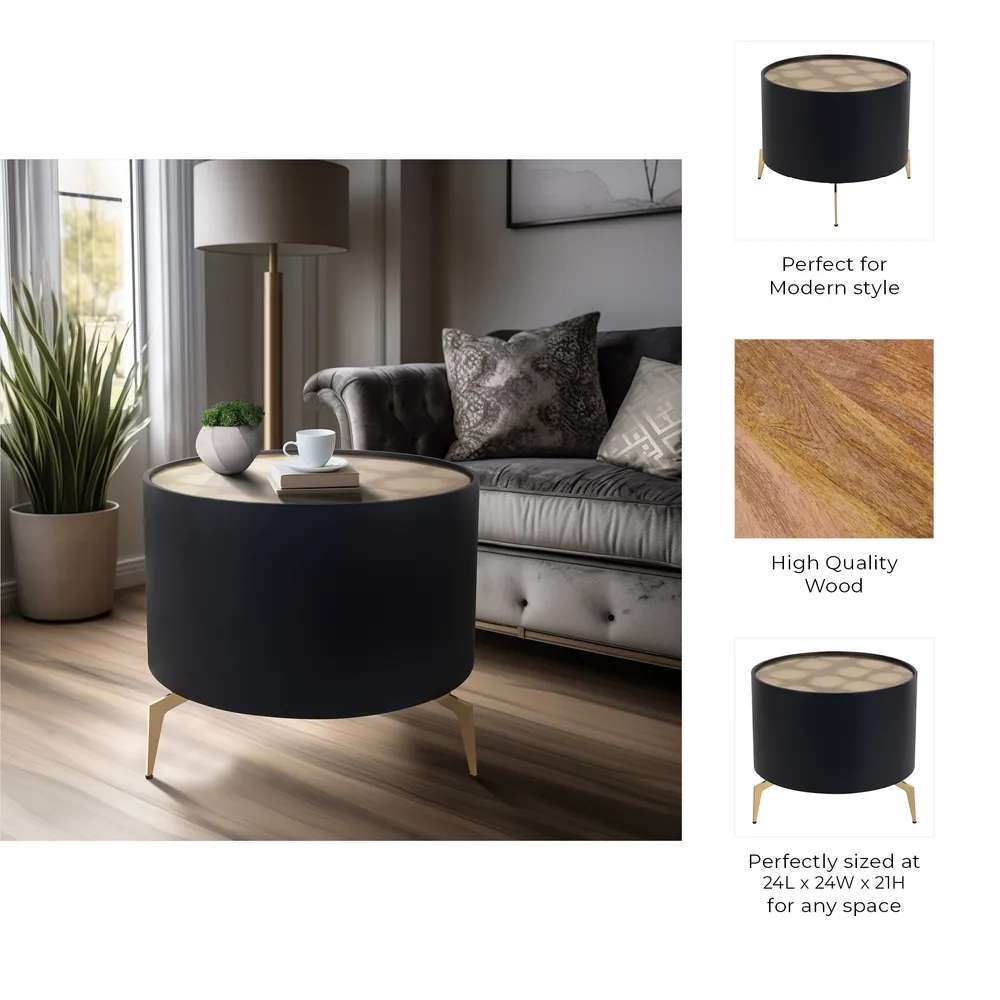 CHESTERBURN BLACK TABLE 21 (IN)