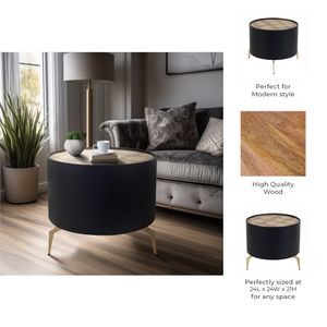 CHESTERBURN BLACK TABLE 21 (IN) 9