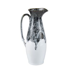 Gallemore Pitcher - Black and White Glazed 1