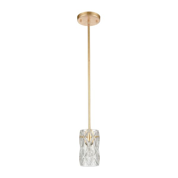 Jenning 4'' Wide 1-Light Mini Pendant - Parisian Gold Leaf