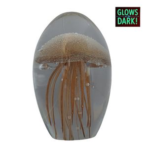 4" LIGHT BROWN JELLYFISH GLOWS IN DARK 1