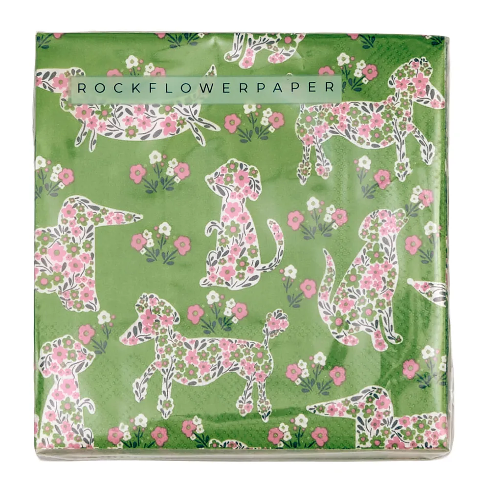 Petals & Paws Paper Cocktail Napkin (Pack of 25)