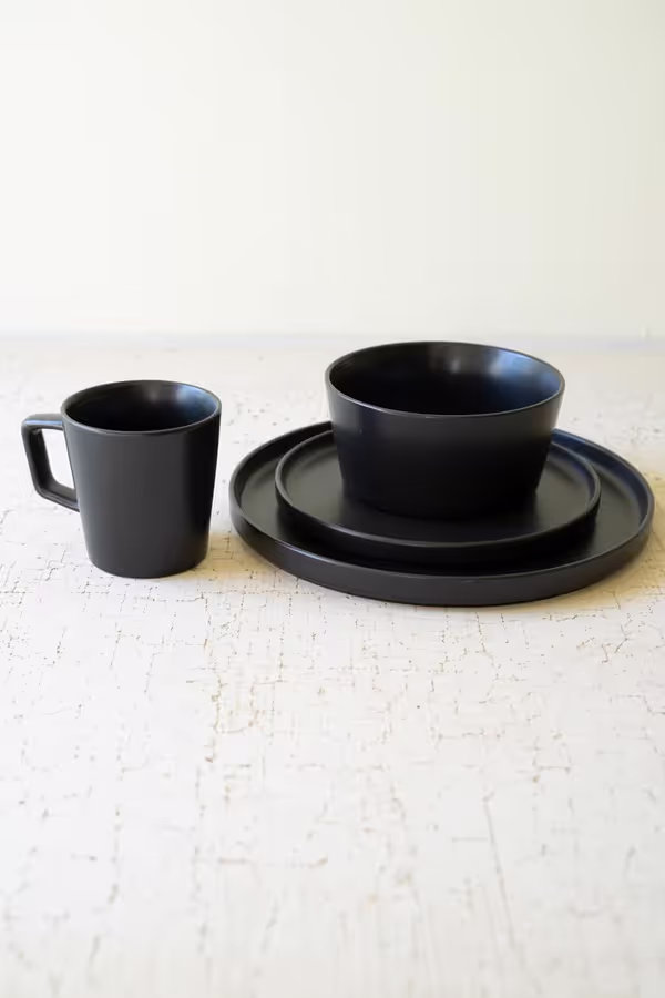 Set of 4 Slate Ceramic Mugs