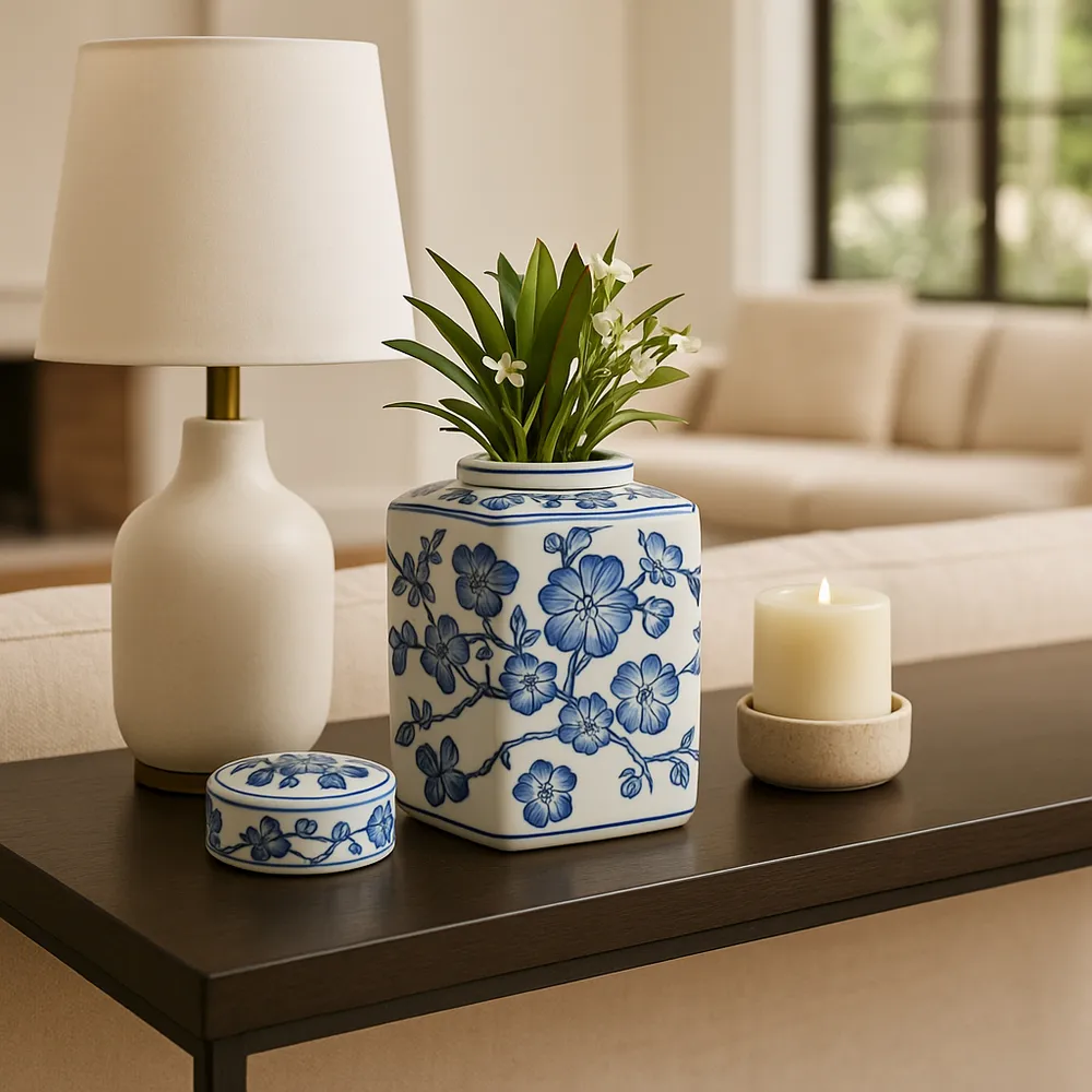 HERMONWICK WHITE CHINOISERIE 9 (IN)
