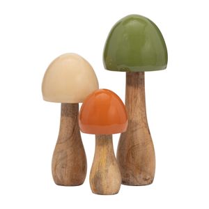 WOOD, 8" CONED MUSHROOM, IVORY 7