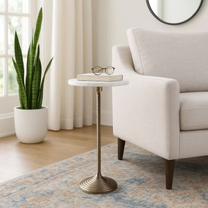 FALTONLEY WHITE ACCENT TABLE 26 (IN) 2