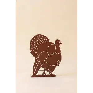 Rustic Metal Thanksgiving Turkey Stand 2