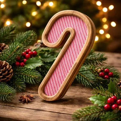 Candy Cane Tray 15.5x9x1in