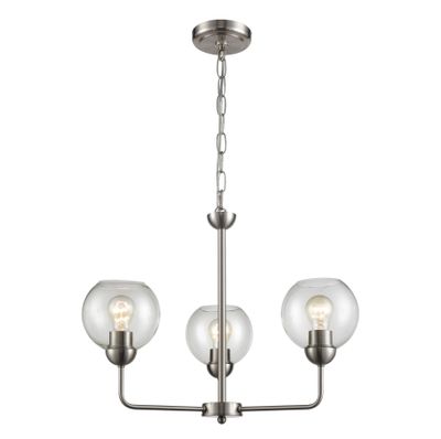 Astoria 23'' Wide 3-Light Chandelier - Brushed Nickel