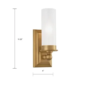 Richmond 11.25'' High 1-Light Sconce - Aged Brass 2