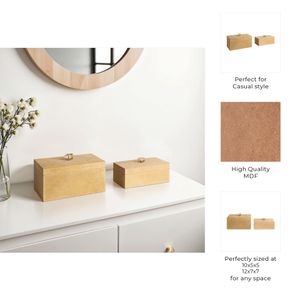 LAKEWICK SET OF 2 IVORY BOXES 6 (IN) 11