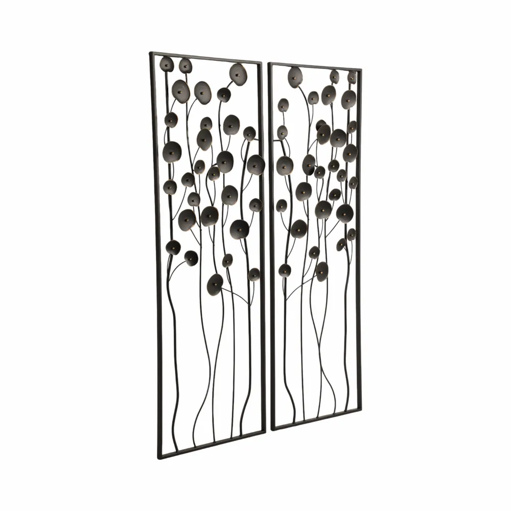 NEWTONCROSS SET OF 2 BLACK METAL WALL 36 (IN)