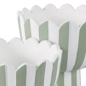 DENTONFIELD SET OF 2 WHITE PLANTER 8 (IN) 6