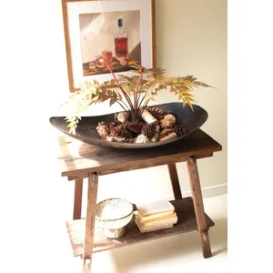 Giant Rustic Iron Oval Bowl 1