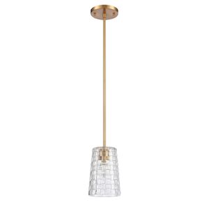 Lightweave 5.5'' Wide 1-Light Mini Pendant - Satin Brass 2