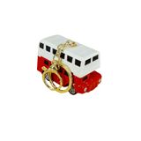 ROAD TRIPPERS BUS KEYCHAIN W SPINNING WHEELS - FLAMINGO FAMILY 1