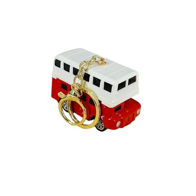 ROAD TRIPPERS BUS KEYCHAIN W SPINNING WHEELS - FLAMINGO FAMILY
