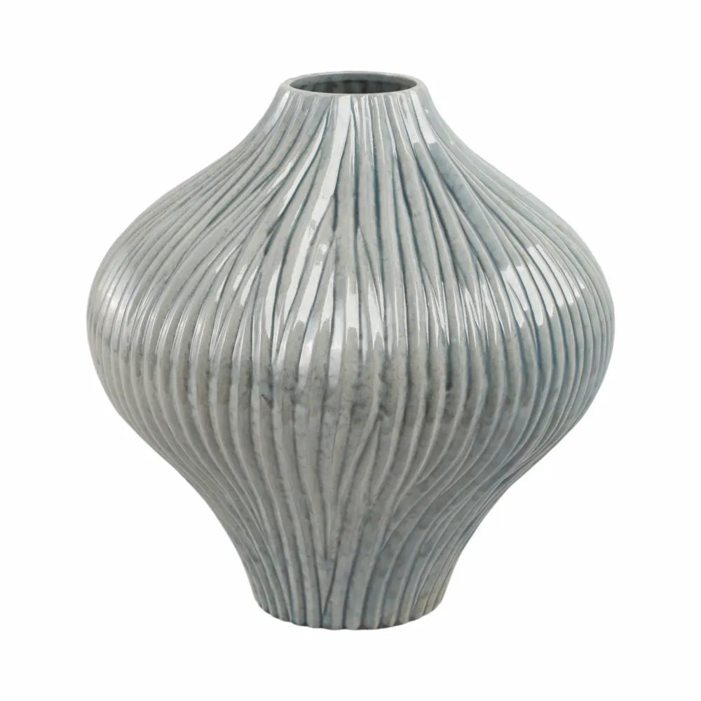 HANNAHROSE GRAY VASE 14 (IN)