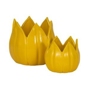 GENTRYWIND SET OF 2 YELLOW PLANTER 7 (IN) 5