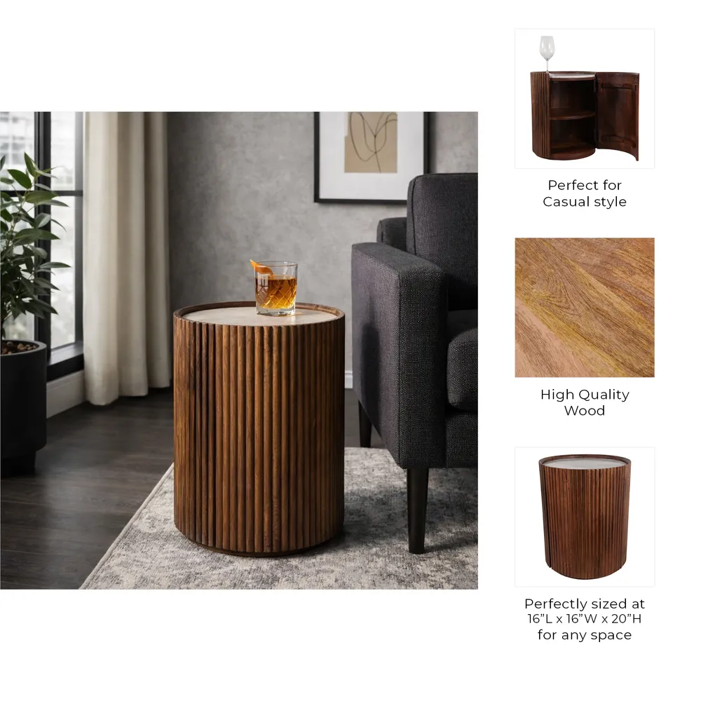 PRESTONPORT BROWN TABLE 20 (IN)