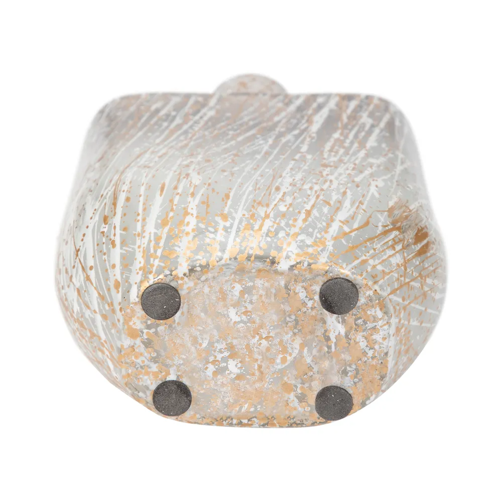 STONEWOOD IVORY GLASS VASE 10 (IN)